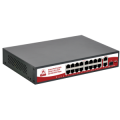 SR-PS1621GBL Неуправляемый PoE-коммутатор (18 портов,16 POE 250Вт, Vlan 250м, 2 Uplink 1Гб/с, 1 SFPSR-PS1621GBL Неуправляемый PoE-коммутатор (18 портов,16 POE 250Вт, Vlan 250м, 2 Uplink 1Гб/с, 1 SFP