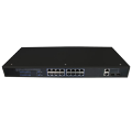 TSn-16P18E 18 портовый POE Ethernet коммутатор. 16 PoE Ethernet 10/100Мб портов, 2 гигабитных комбо-порта 
